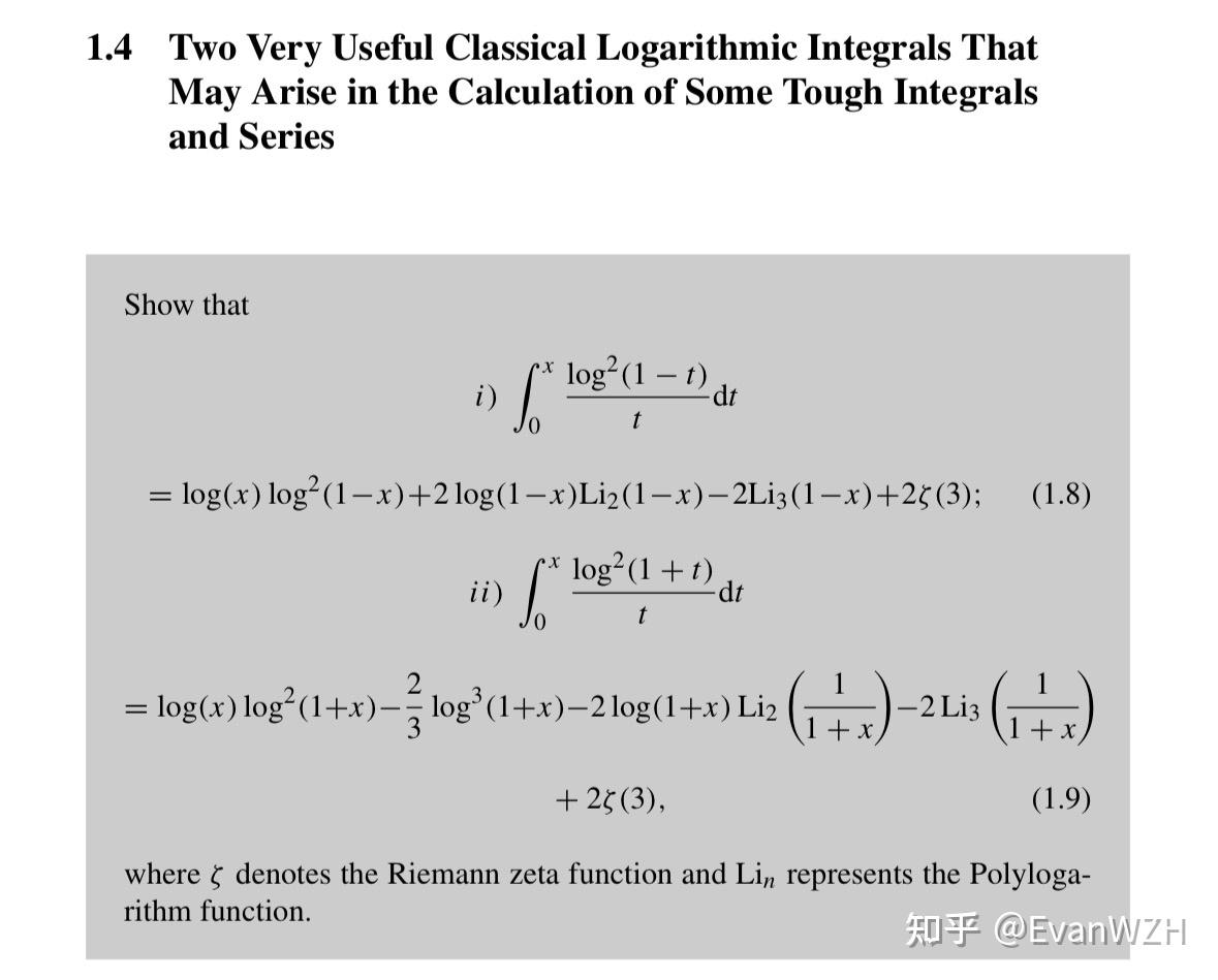 《Almost impossible integrals, sums and series》Ex1.7 教材方法改进 - 知乎