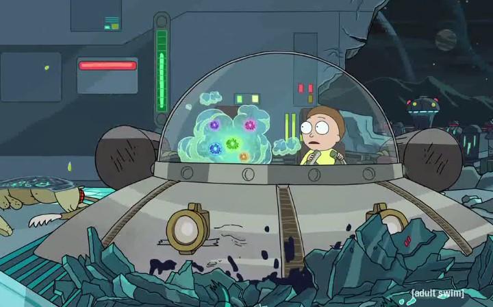 去采集违禁品二人因为传送枪没电无法返回地球,于是瑞克只得和莫蒂从