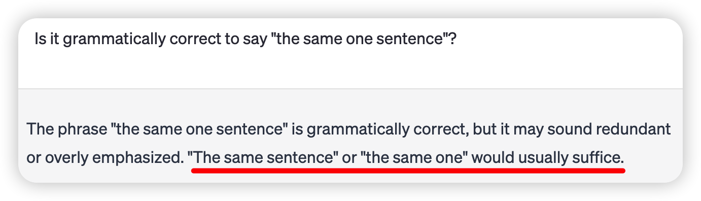 the-same-one-sentence