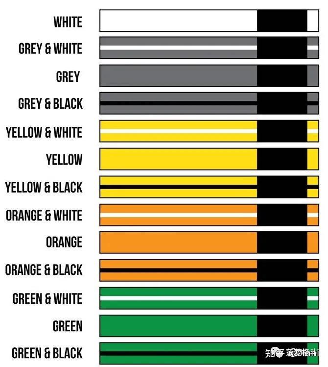 柔道段位颜色图片
