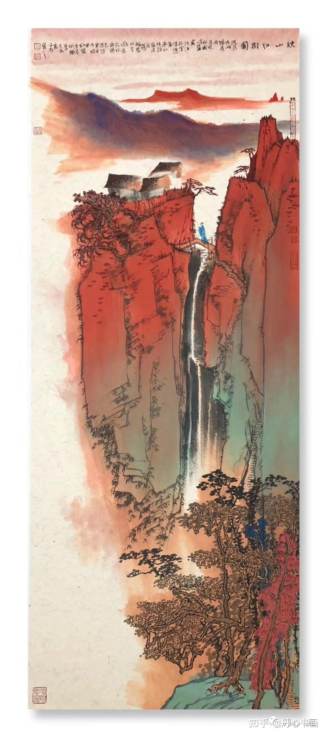 气韵雄浑,绮丽清秀 | 重彩山水画家高顺岭 - 知乎