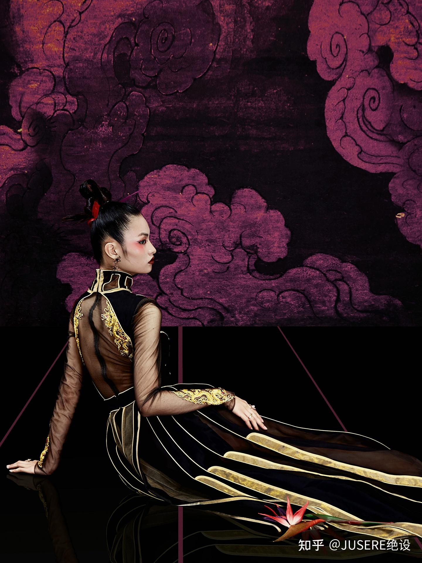 天玺分享中式礼服演绎雅酷国潮新风尚