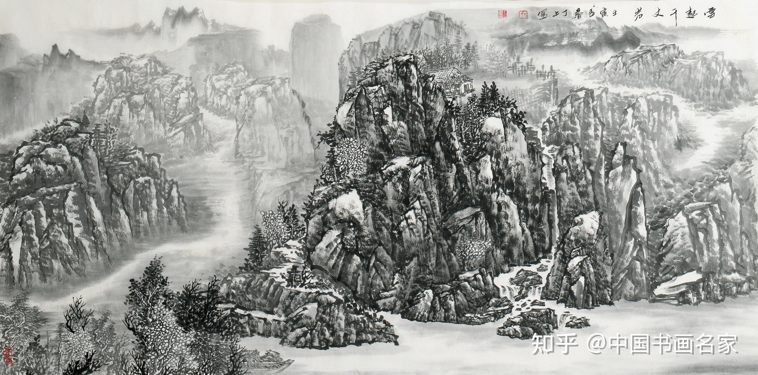 67著名画家丁上:中国当代焦墨山水实力派画家