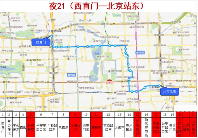 北京夜班车线路图高清图片