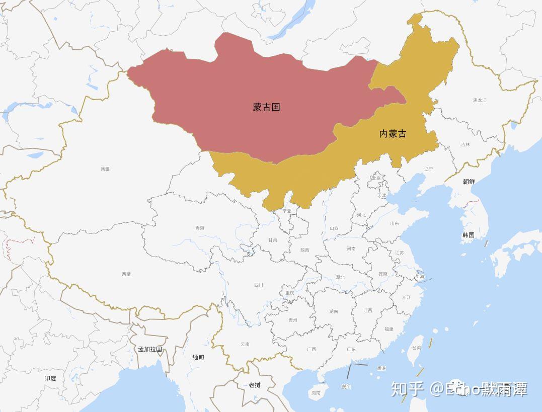 中国和外蒙古地图图片