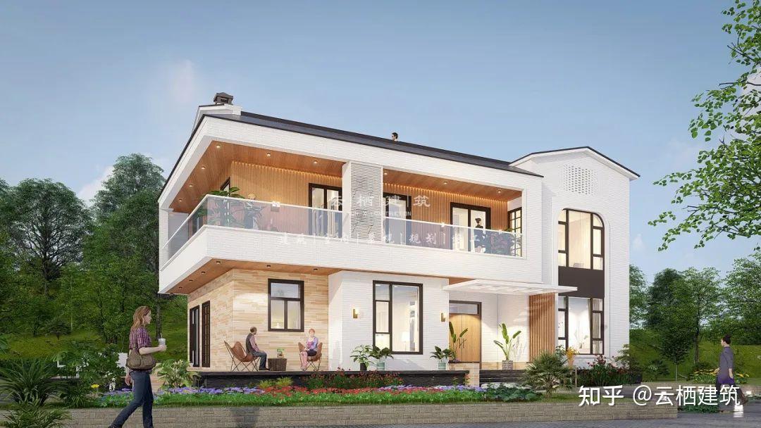 湖南宁乡丨384㎡坡屋顶二层阁楼的现代风别墅