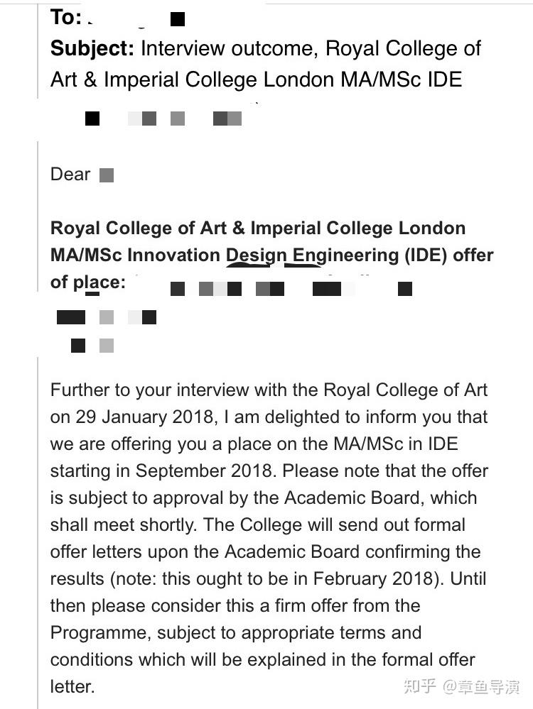 有没有人参加过英国皇家艺术学院RCA的面试