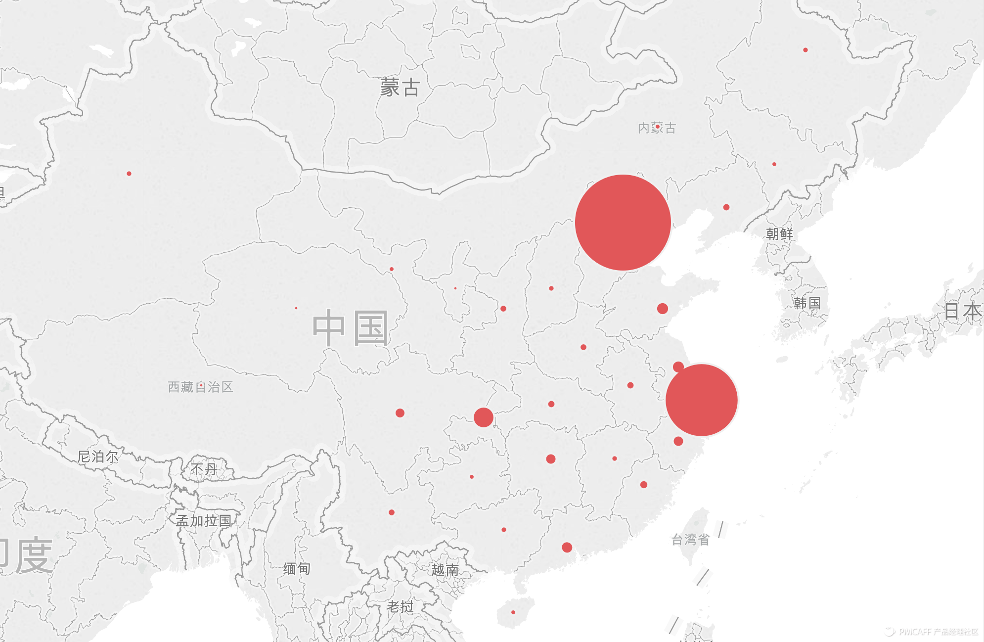 这些用户的分布区域是什么样的