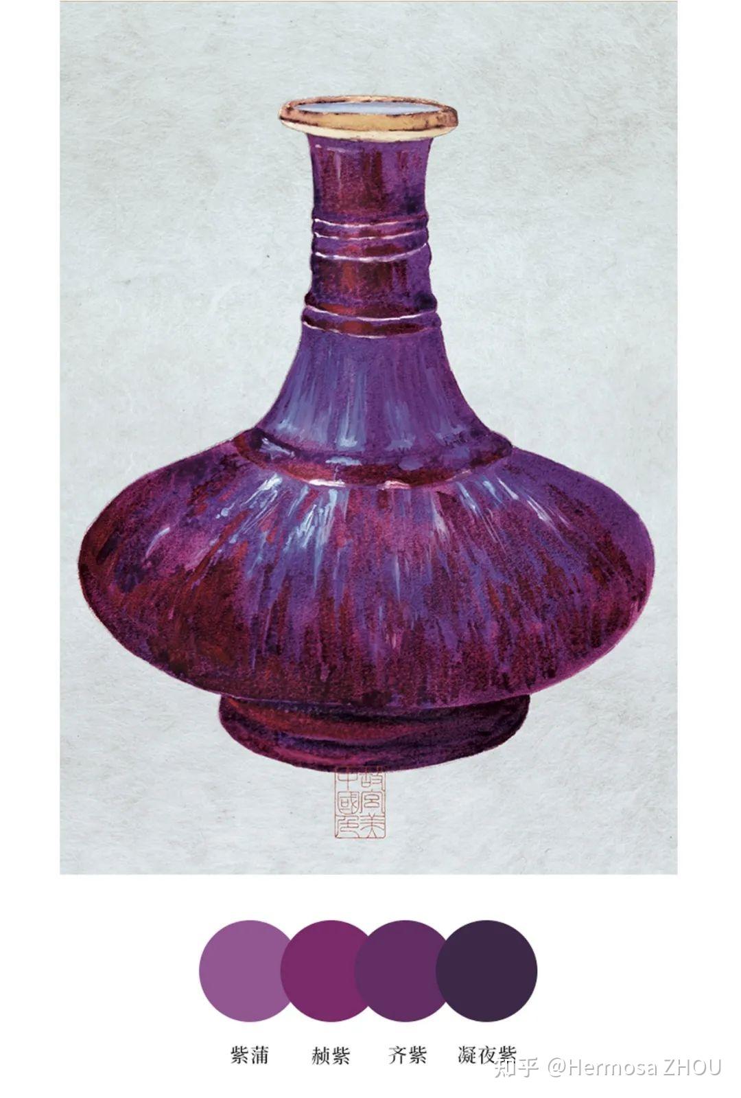 古风复古鎏金花卉圆形紫色花图片素材-编号32473562-图行天下