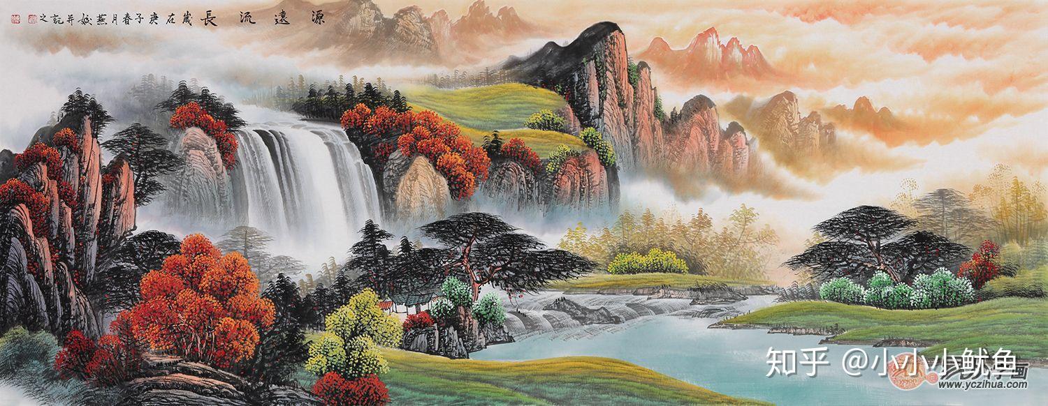 客厅西墙上挂什么画好西墙挂山水画满满的正能量