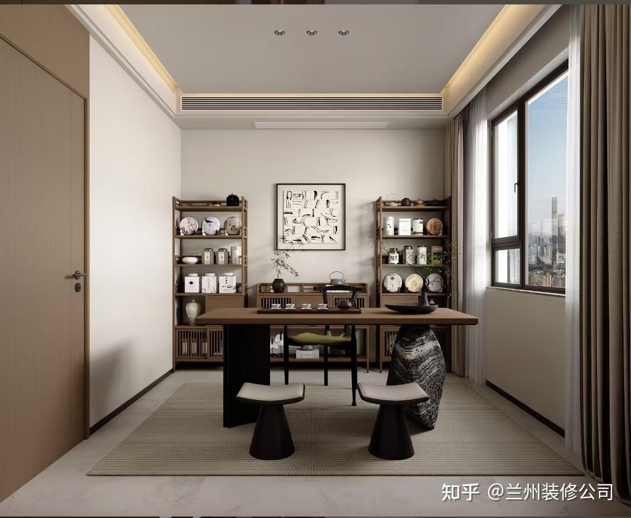 兰州万科水晶城装修140㎡现代简约风格装修设计效果图(兰州紫兰家装) - 知乎