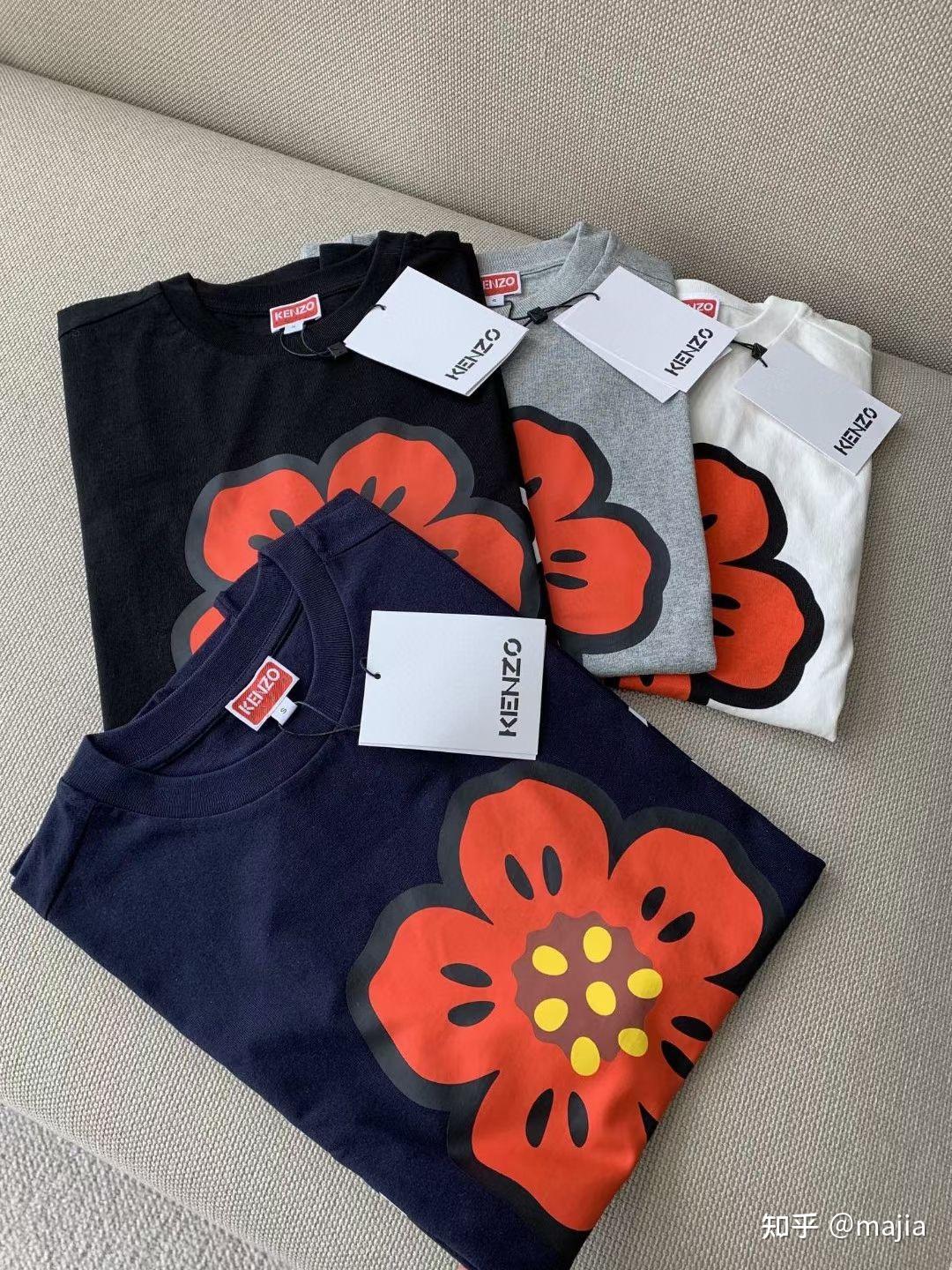 kenzo海棠花短袖67男女同款宽松