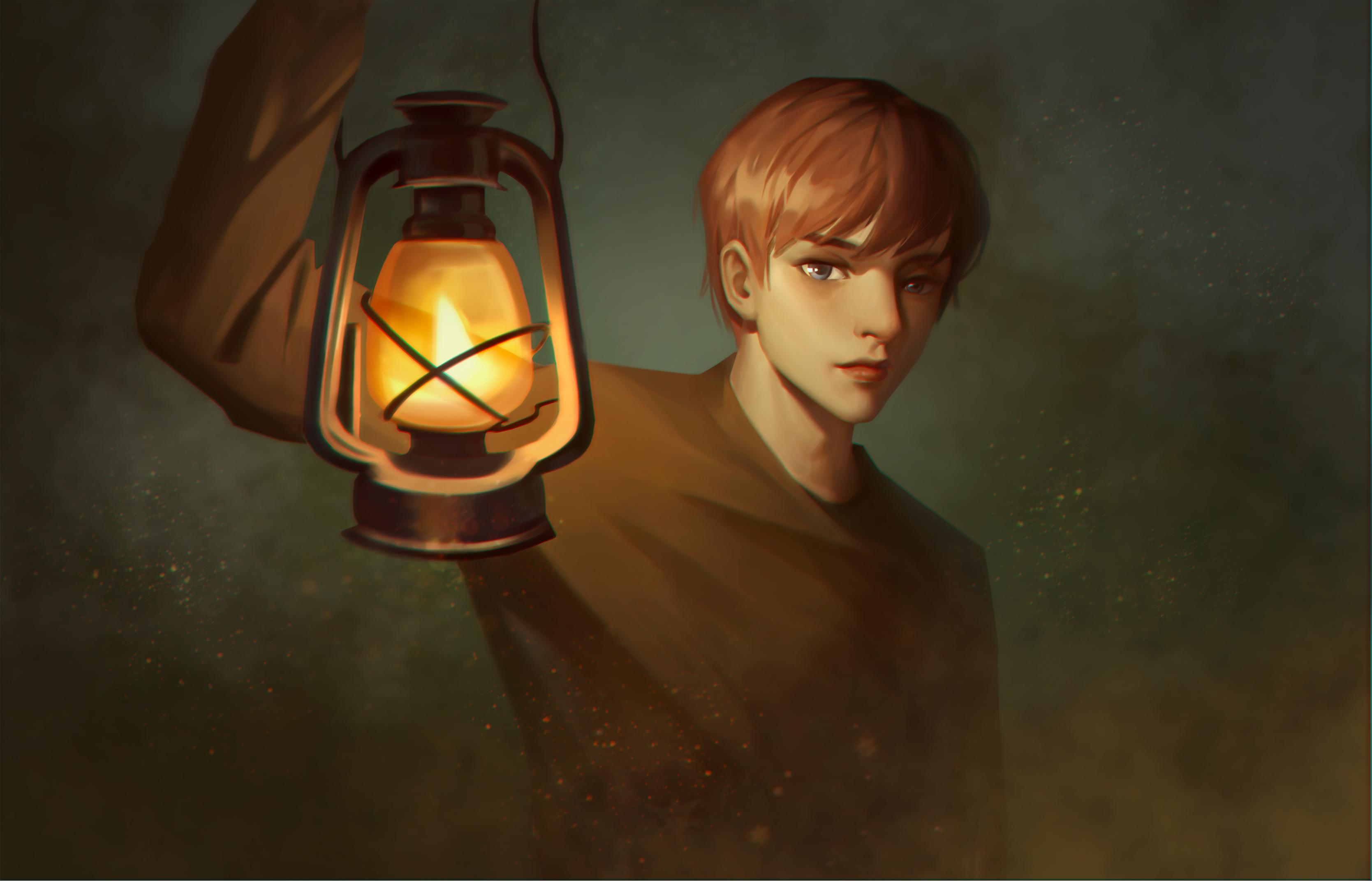 首先操刀改了一下提灯的方向,然后可能不像题主的原图那么梦幻