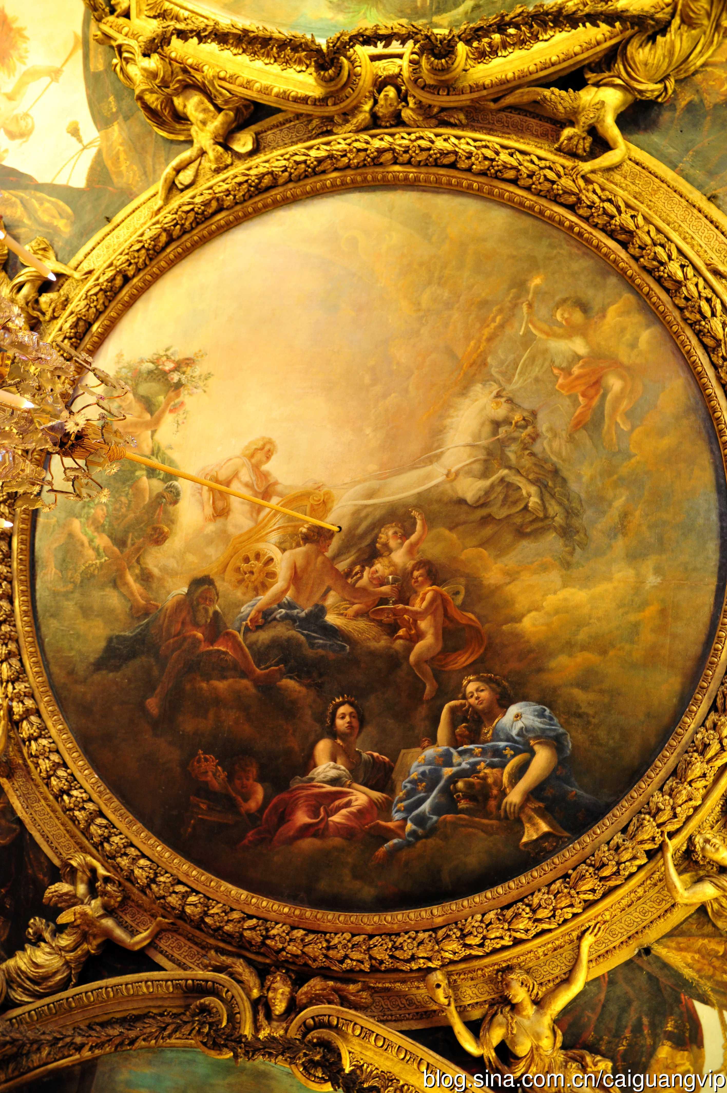 法国凡尔赛宫"九大行星下凡来":18个主厅【4】太阳神厅(阿波罗厅,御座