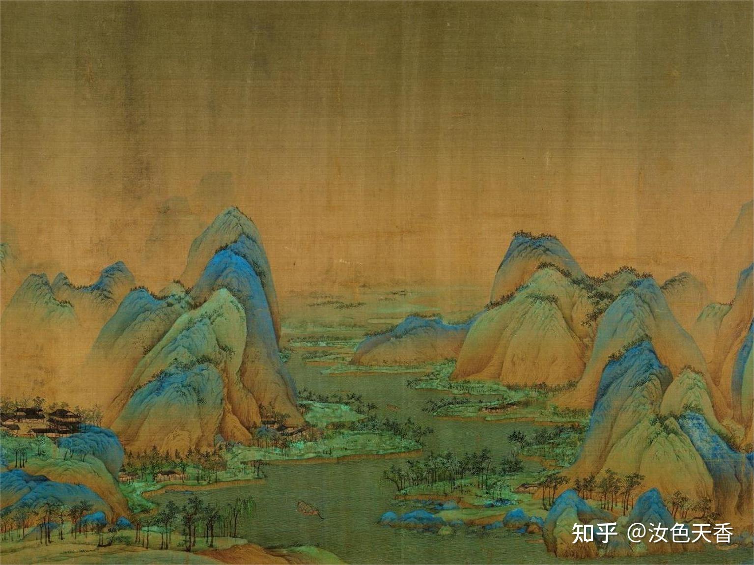 宋画壁纸|千里江山图|天才少年王希孟 - 知乎