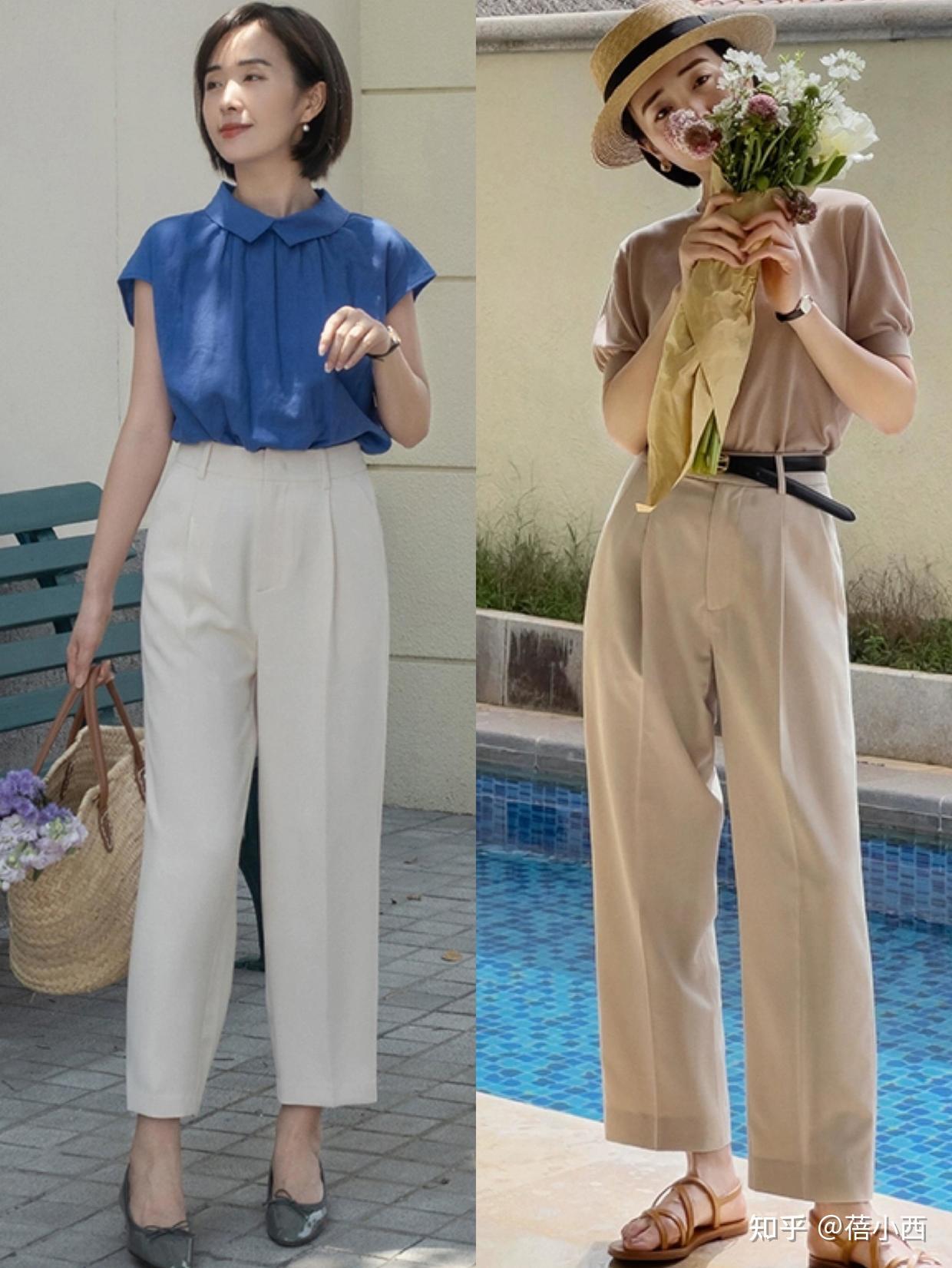 时髦精的九分裤穿搭演绎