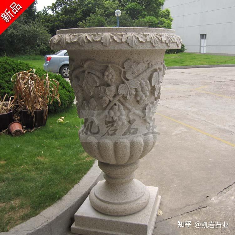 石雕花钵图片惠安石雕花钵园林石材花盆