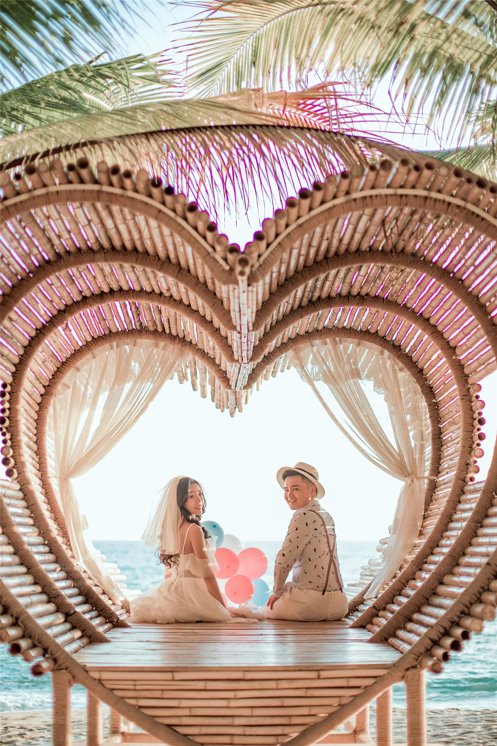 三亚蜜月旅拍婚纱照必备的韩式清新摆拍姿势攻略备婚的新人们务必mark