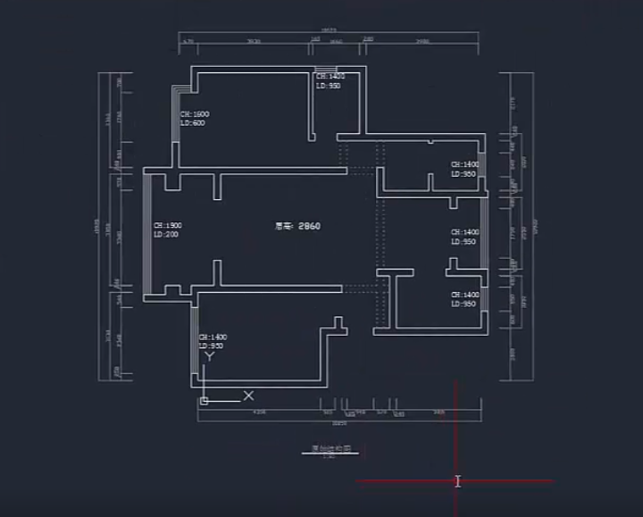 autocad原始结构图绘制快速版  
