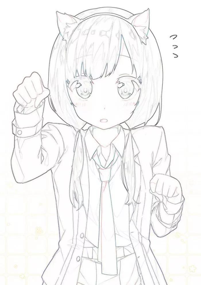 几十张线稿素材!多种女生姿势线稿整理 - 知乎