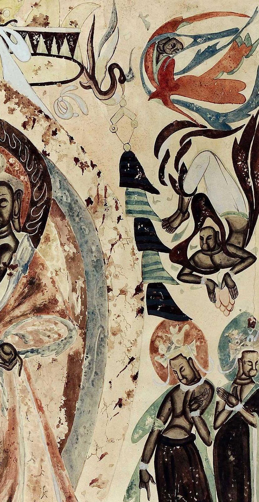 【神游千年,大美敦煌】西魏-249窟【1】南北壁说法图与天宫伎乐【高清