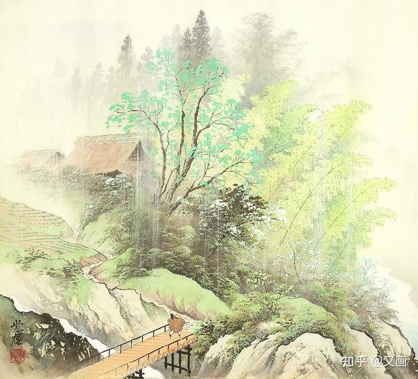 世外桃源溪水山色犹如诗画意境一般的美