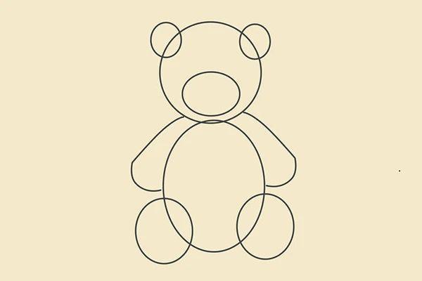 10步教你画一只毛绒绒的可爱小熊