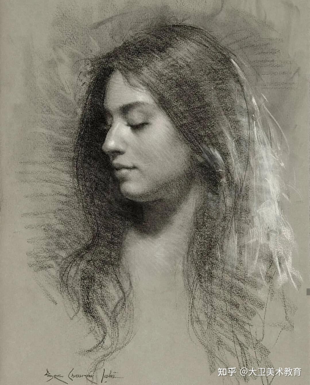 全方位将人物眼神刻画很到位大卫君每次发人体作品时,经常很多人留言