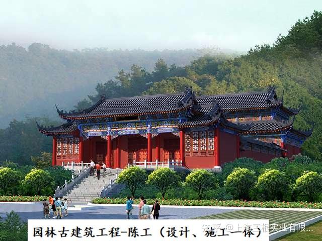 仿古長廊施工單位寺廟牌樓工程施工圖仿唐設計施工