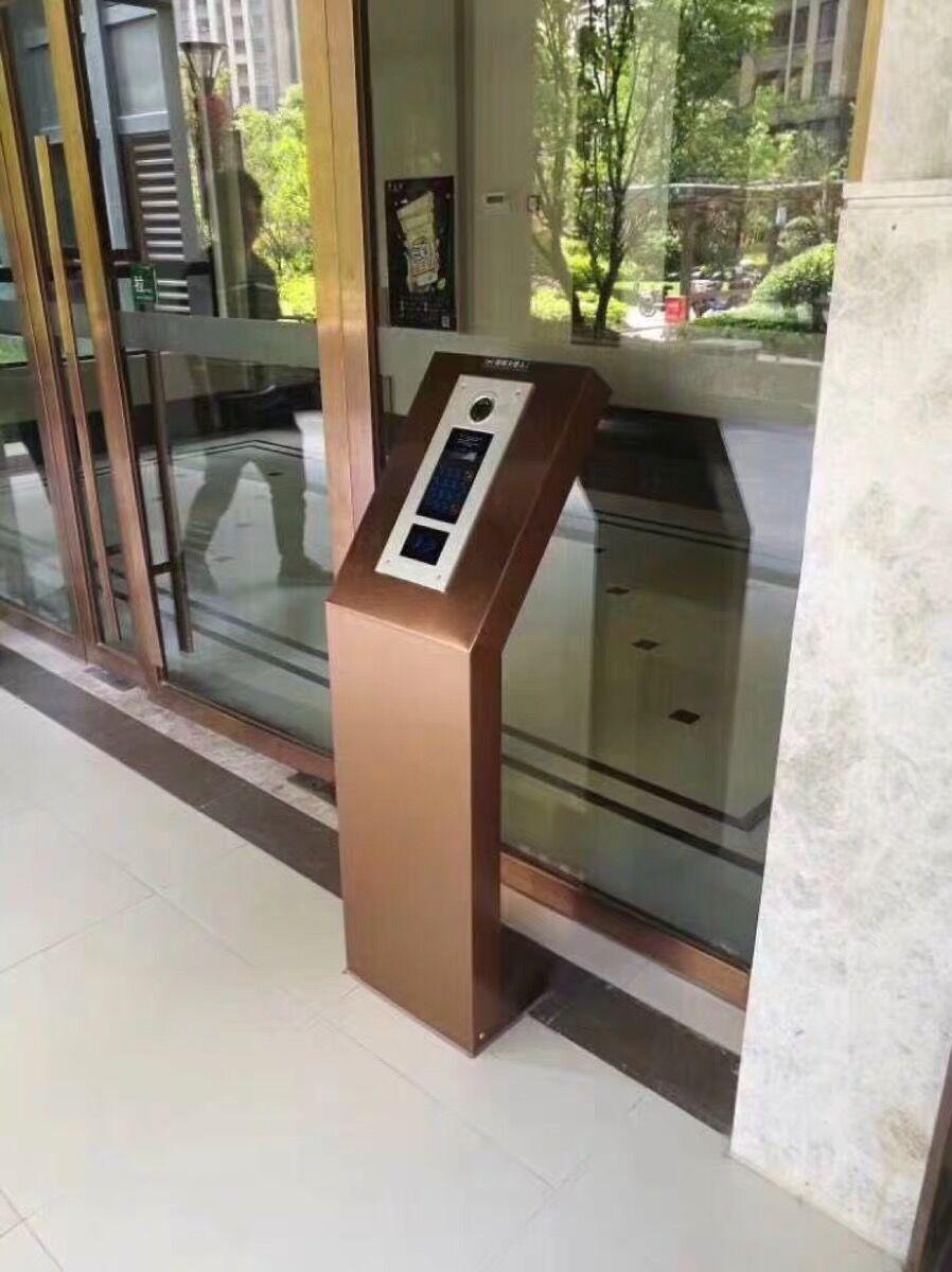 为什么楼宇可视对讲门口机梯口机围墙机立柱支架落地安装台表面要作