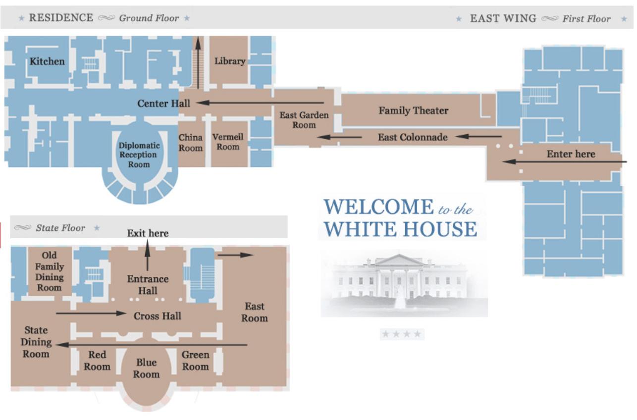 白宫平面图图片