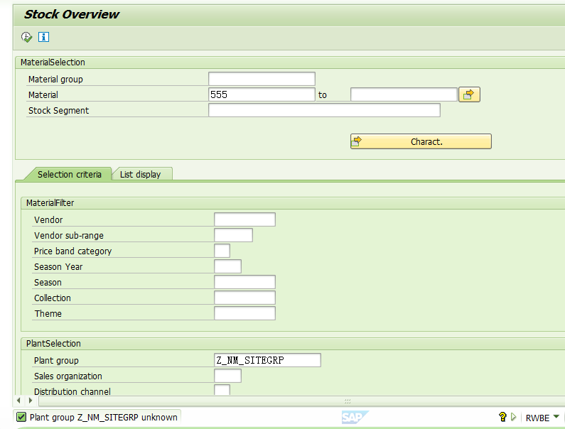 Sap Tcode Rwbe SAP RETAIL 事务代码RWBE查询界面上的Plant Group - 知乎