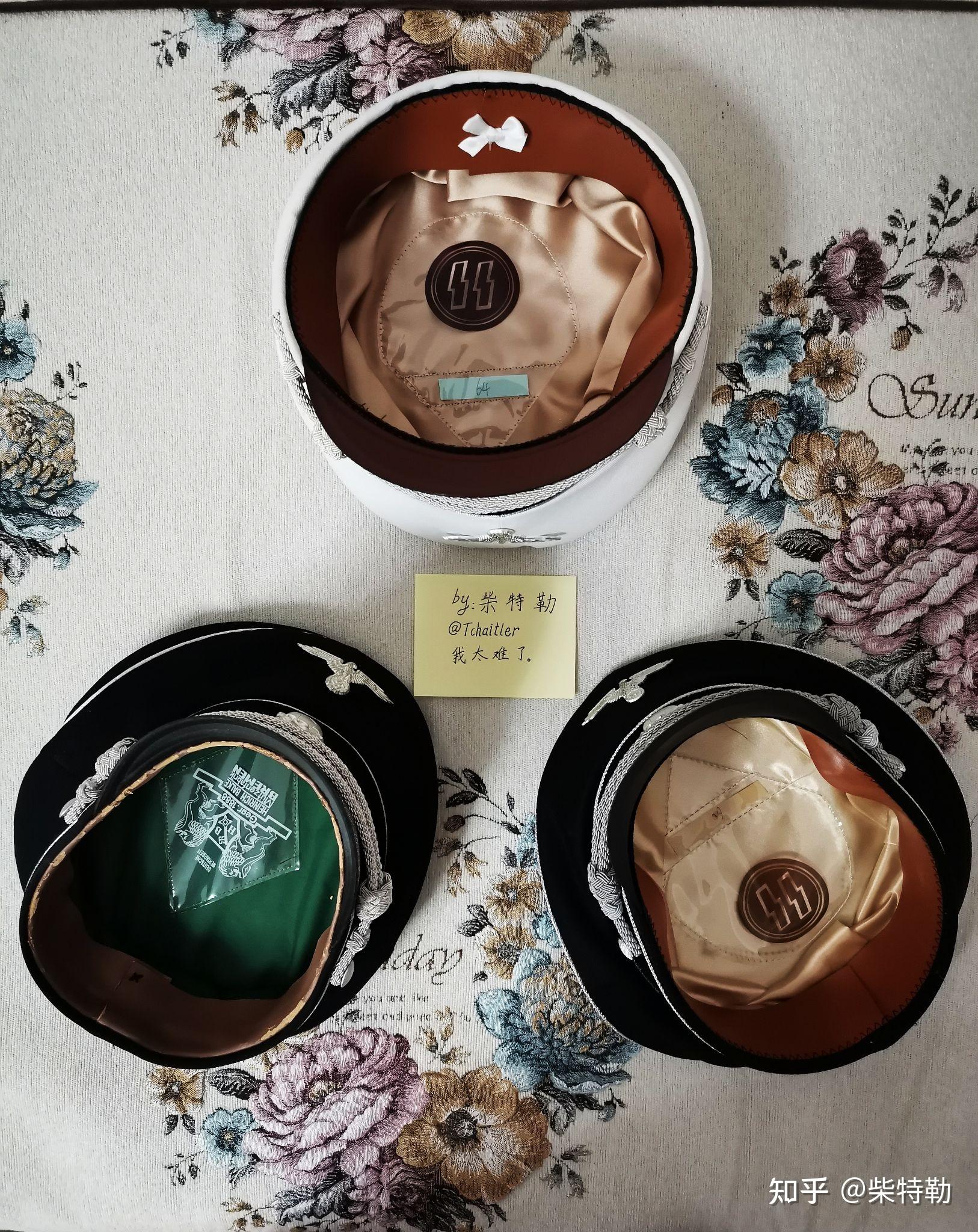 (于1934年–1945年使用)本人收藏的纳粹党卫队m32型党政制服大檐帽,这