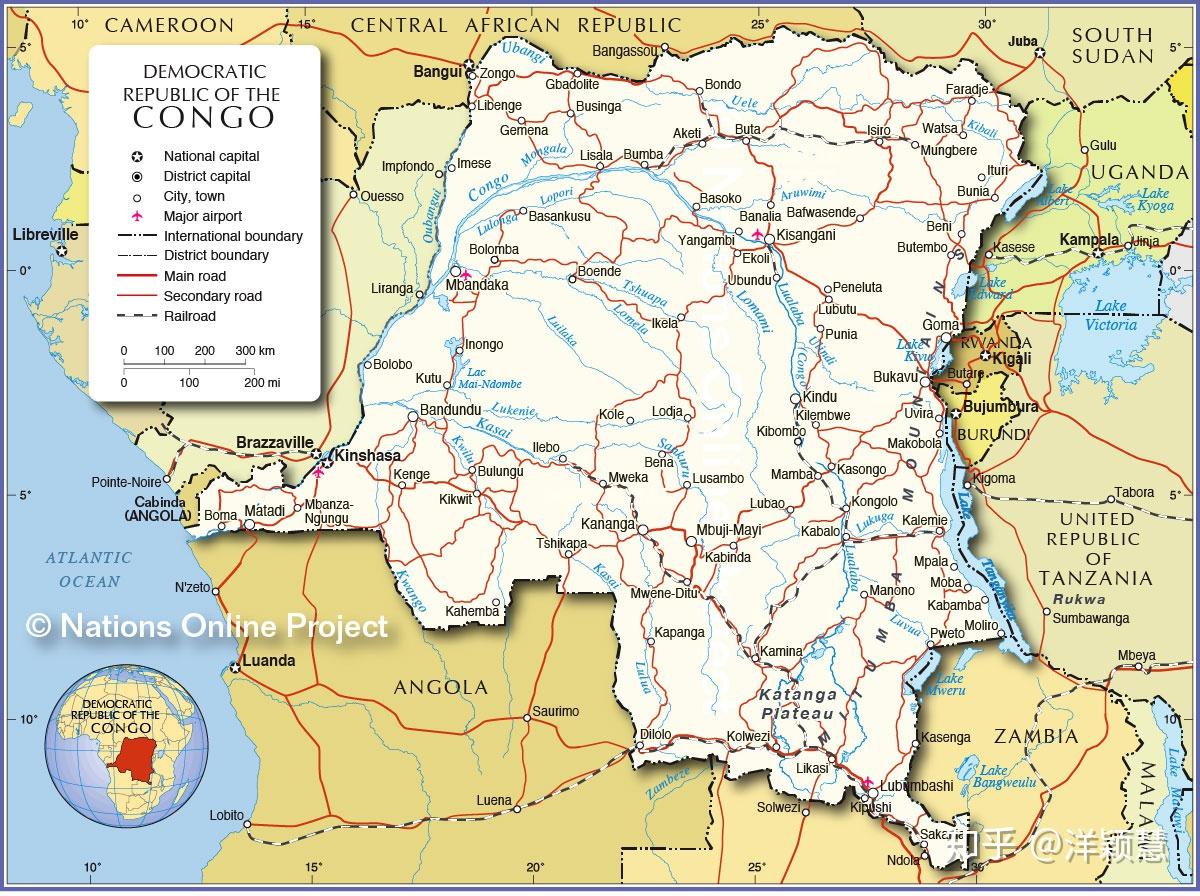 刚果金地图中文图片