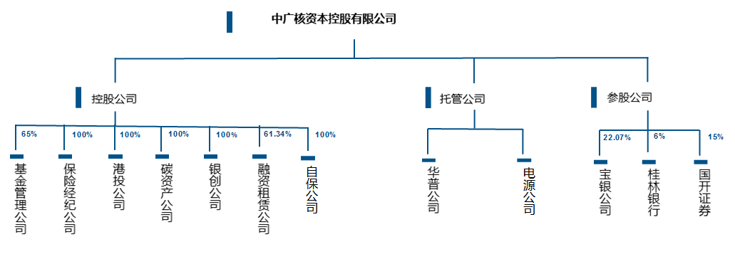 中广核集团组织架构,中广核集团包括哪些子公司?