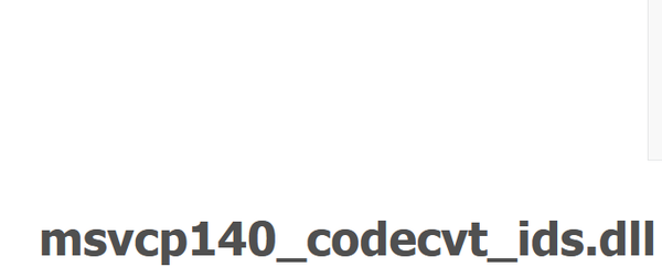Msvcp140 codecvt ids dll что это за ошибка как исправить