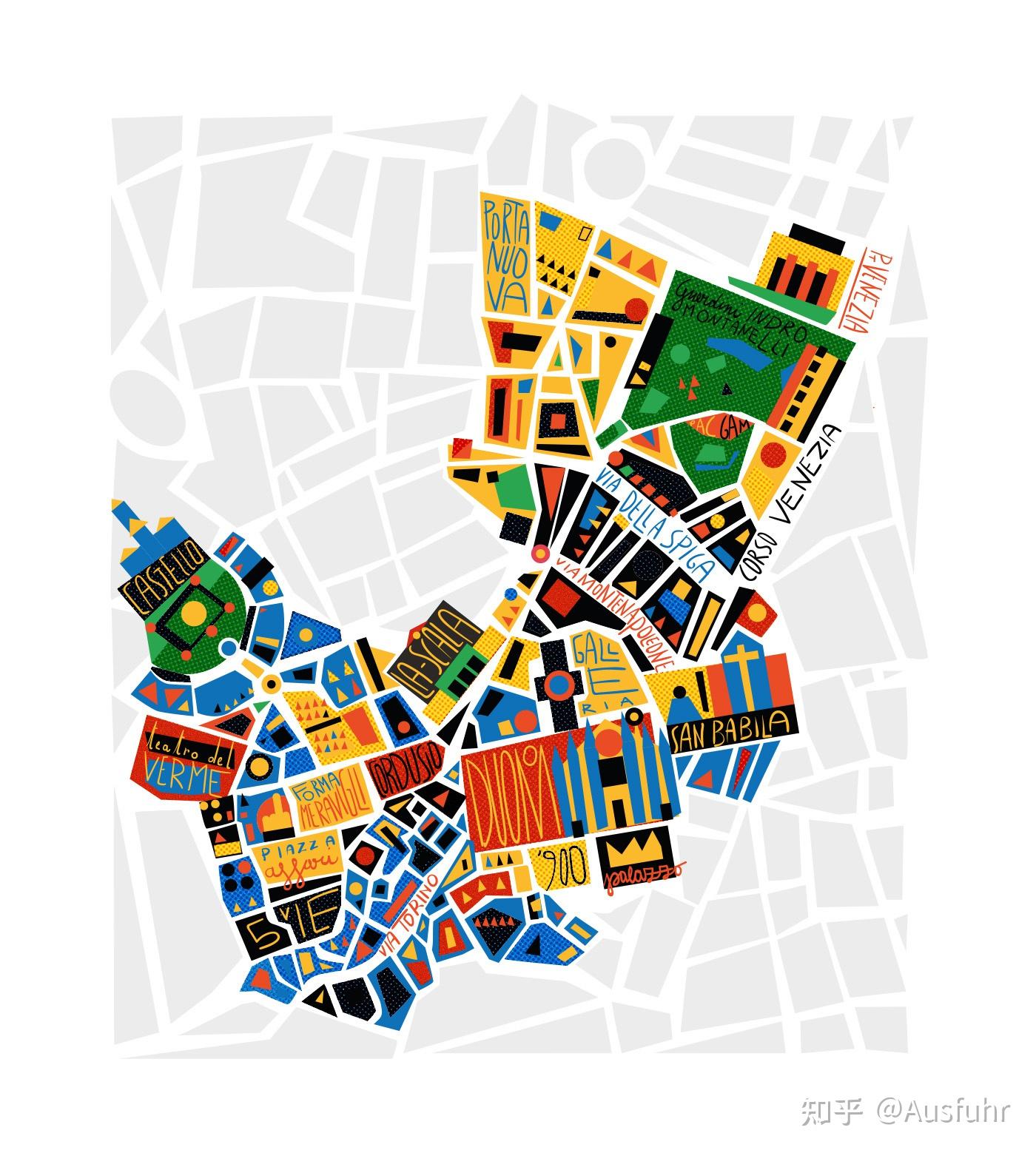 设计灵感|为米兰设计城市建筑插画