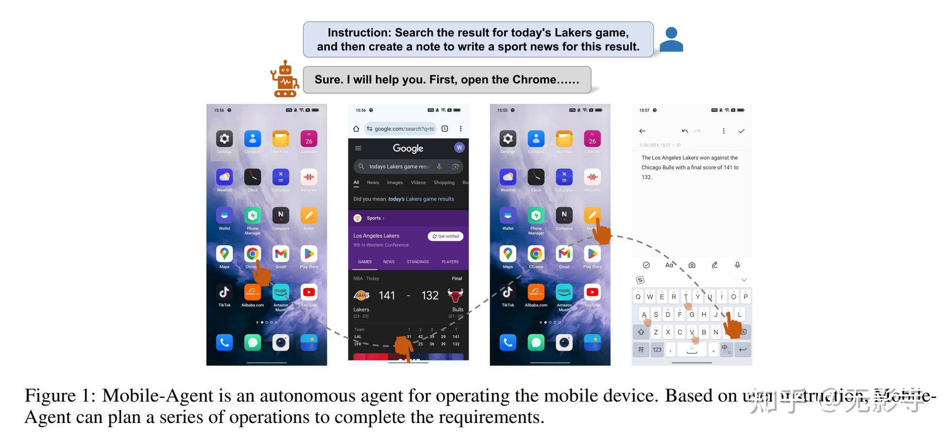 【LLM-agent】MOBILE-AGENT: 具有视觉感知能力的自治多模移动设备agent - 知乎