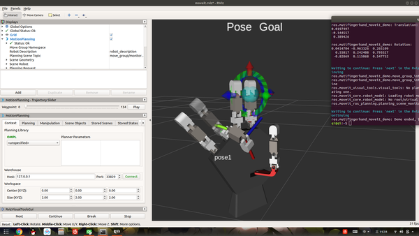 多指灵巧手MoveIt!与Gazebo联合仿真框架搭建 多指灵巧手MoveIt!与Gazebo联合仿真框架搭建