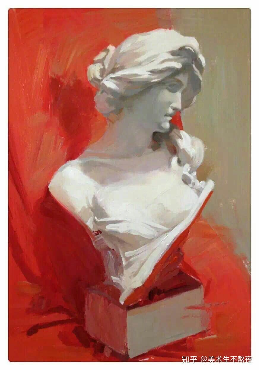 【干货】色彩石膏头像范画,不会画的都收藏起来 - 知乎