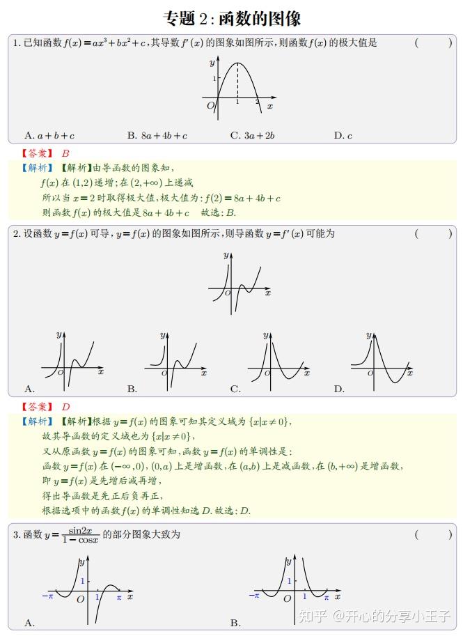 高中数学导数知识点讲义归纳总结 - 知乎