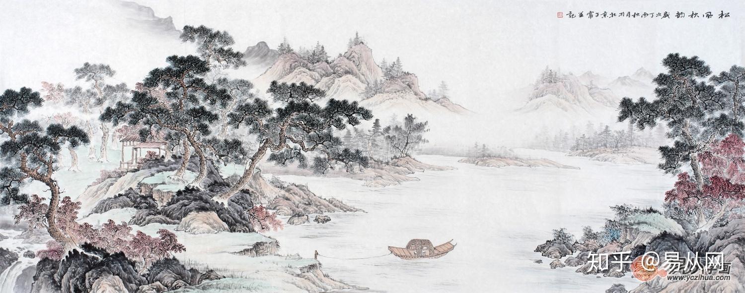 国画古松图丨欣赏当下名家山水画笔下松图作品 - 知乎
