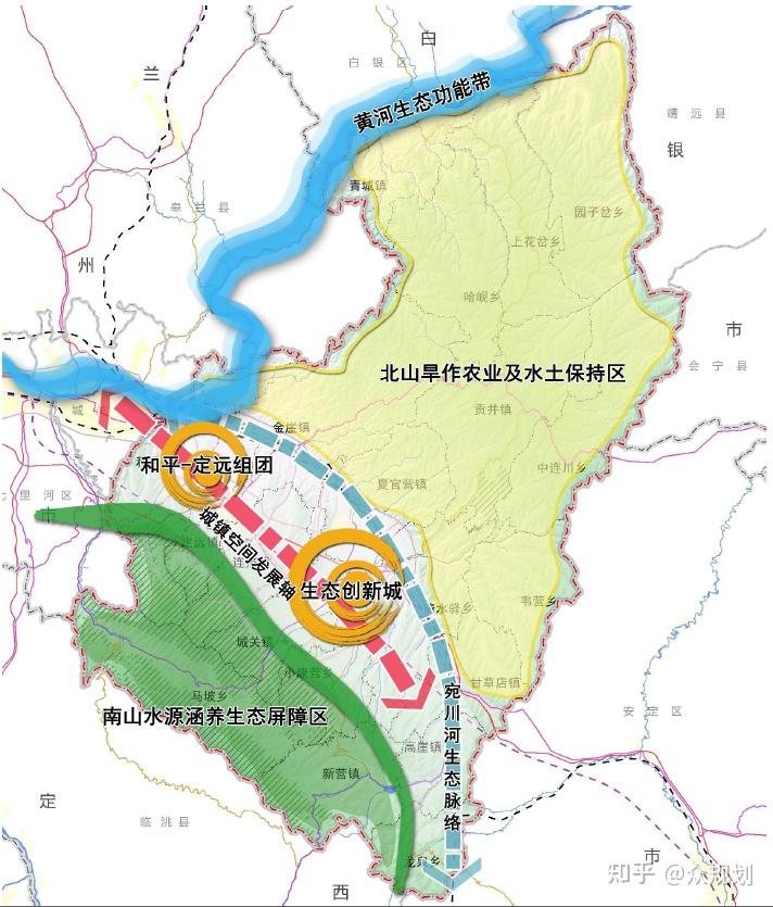 (1)规划范围榆中县行政辖区,面积3294.7平方公里.
