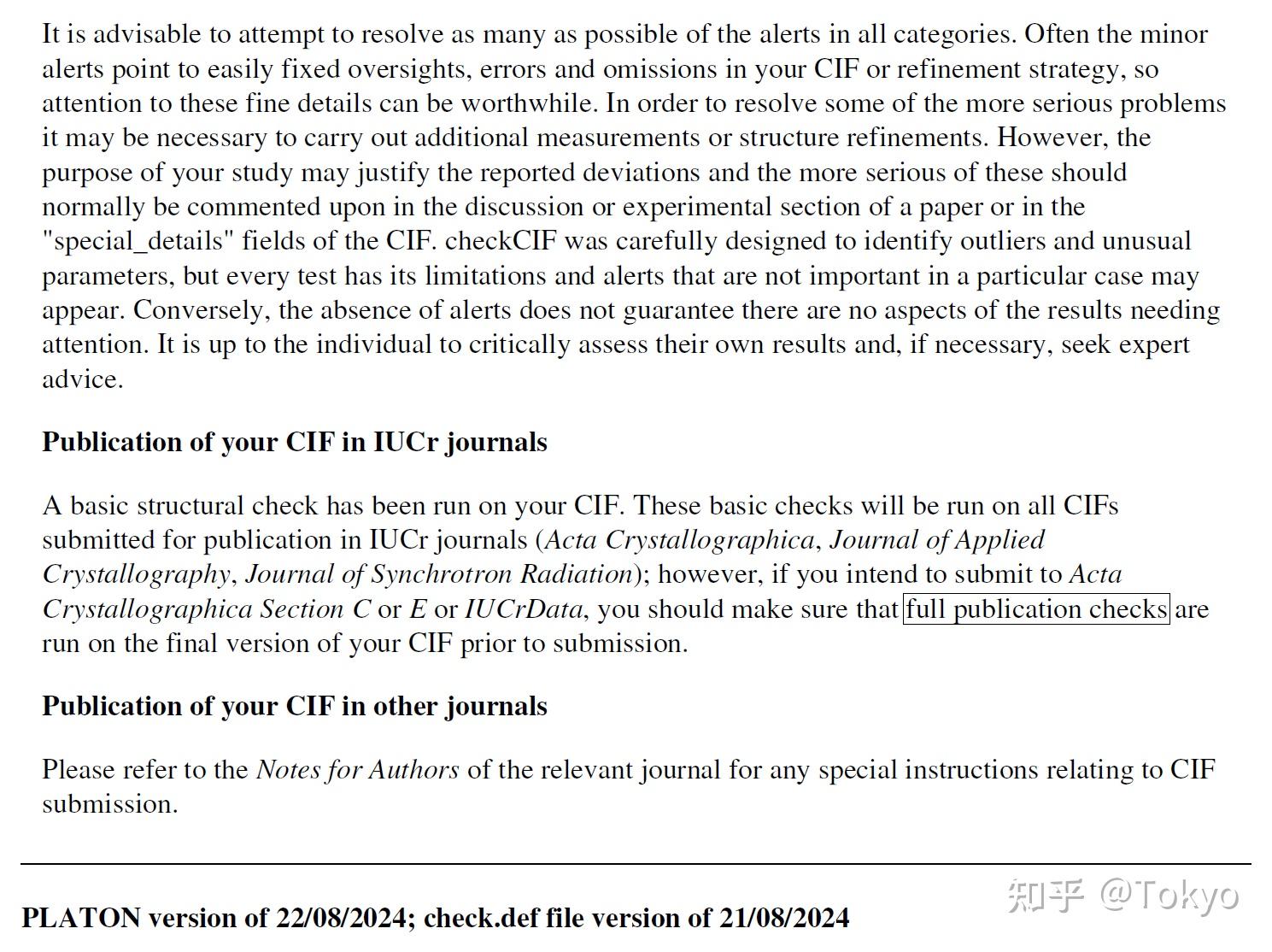 Checkccmd CheckCIF报告新变化(CCDC重复检查) - 知乎