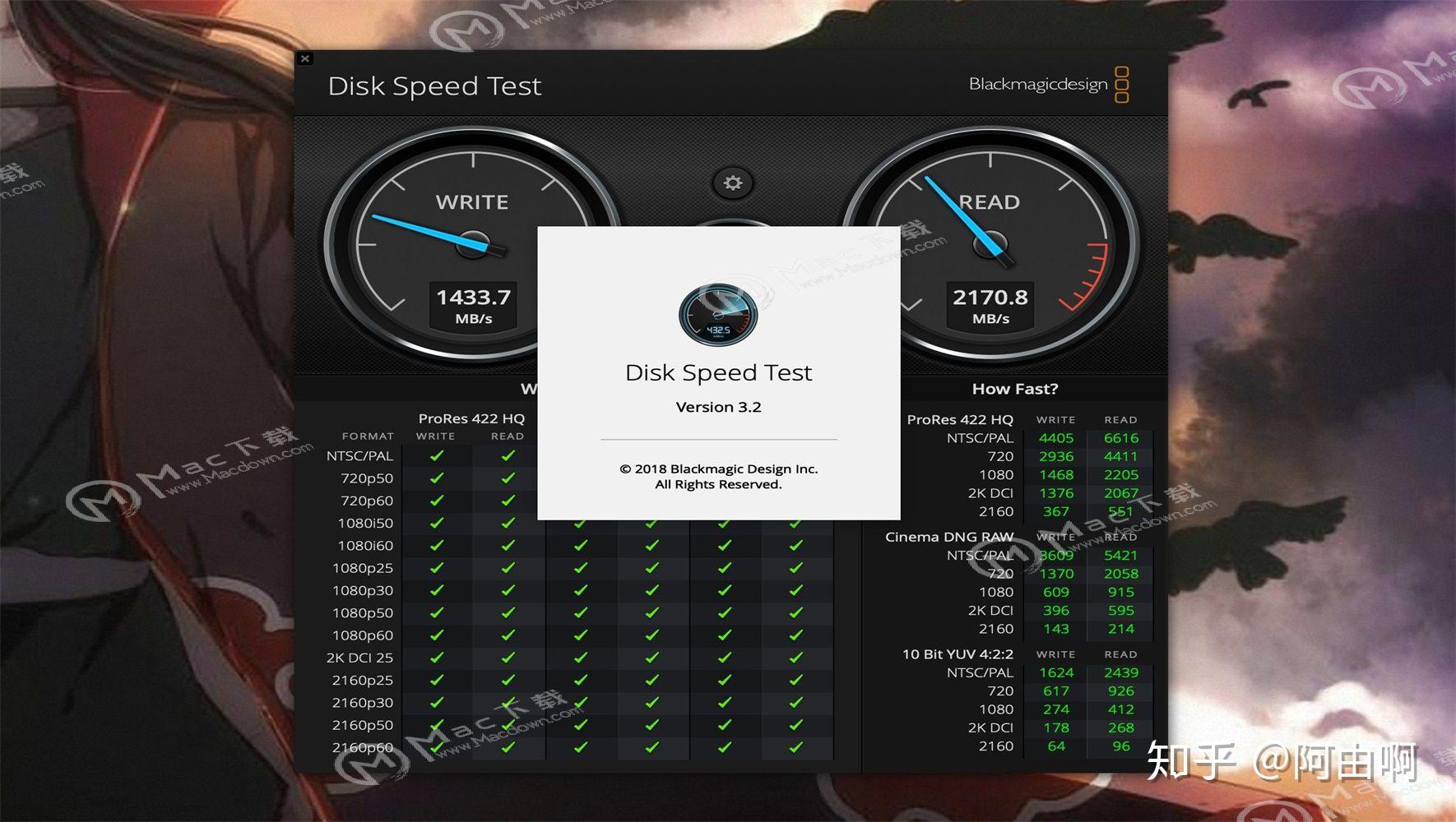 blackmagic disk speed test old version