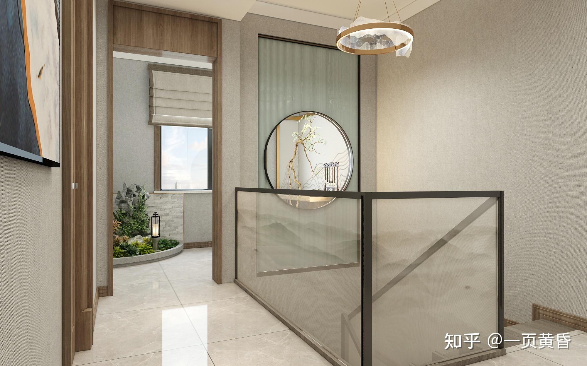 装修效果图|华都名晟160㎡新中式风格效果图,原木色精髓 - 知乎