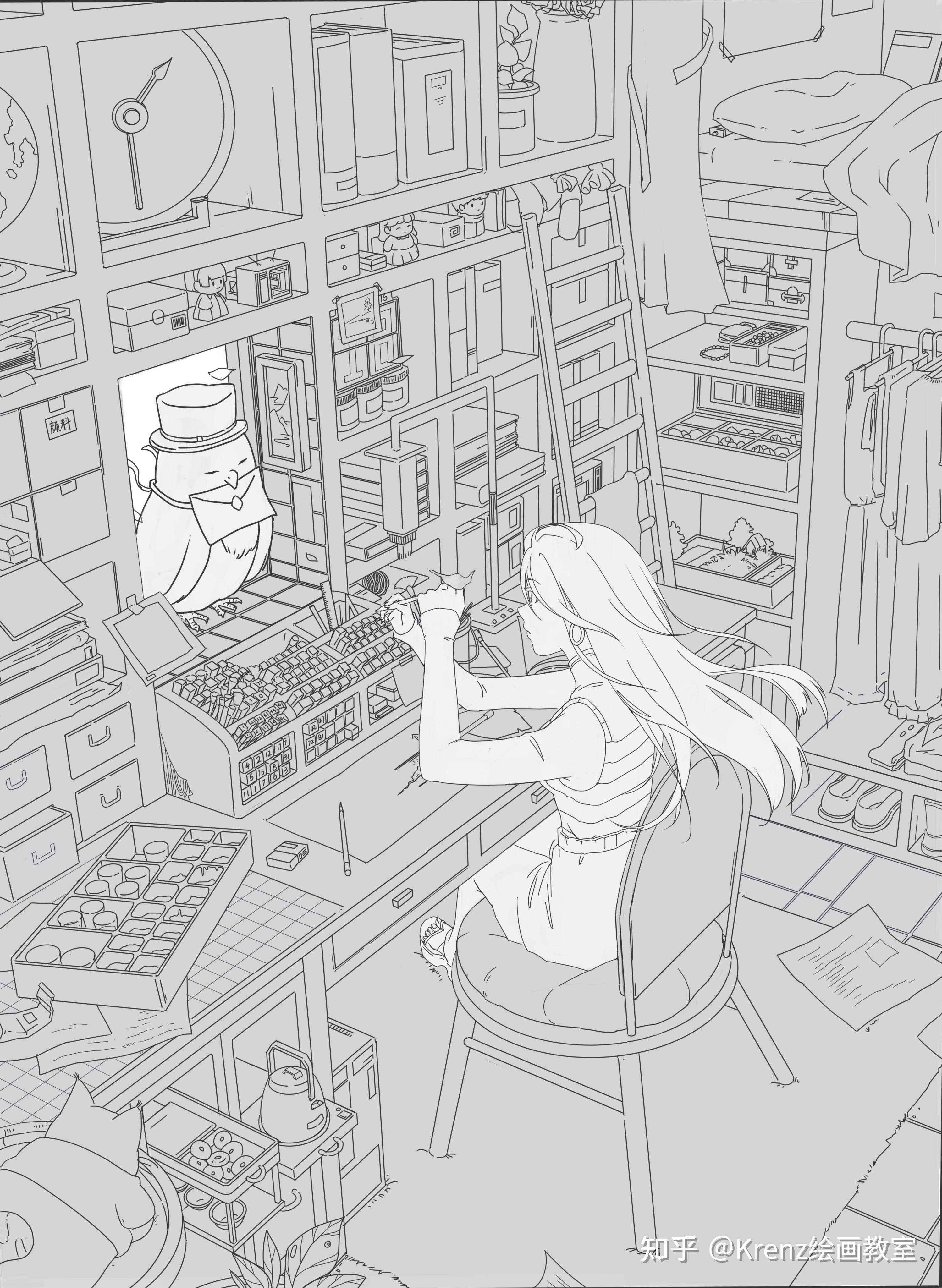krenz绘画教室【优秀作业心得】基础透视与结构-0095 - 知乎