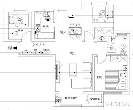 三室两厅装修效果图!95平美好的现代简约风格,温馨有气质 - 知乎