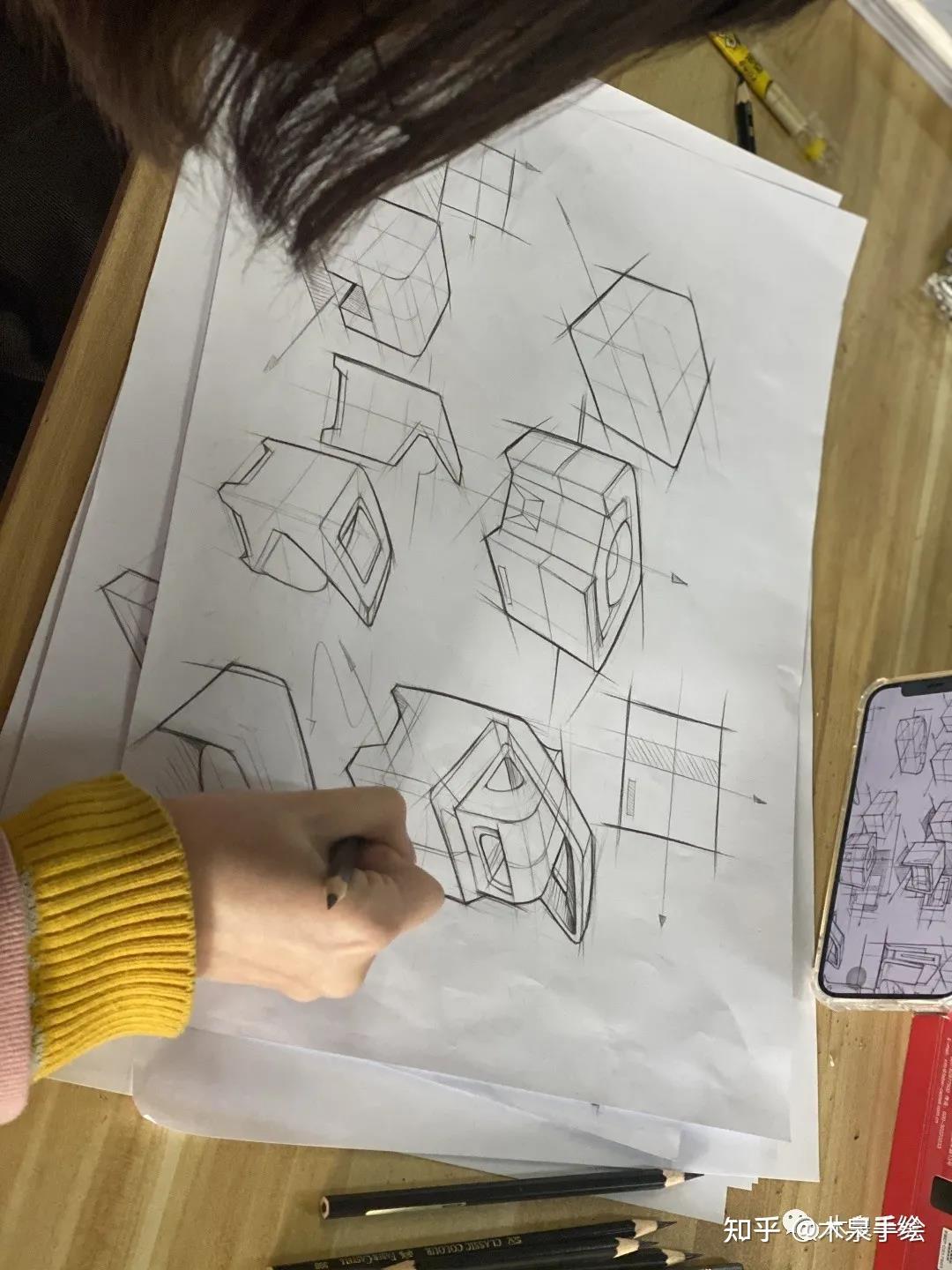 工业设计线稿木泉手绘2021寒假线稿作品展示