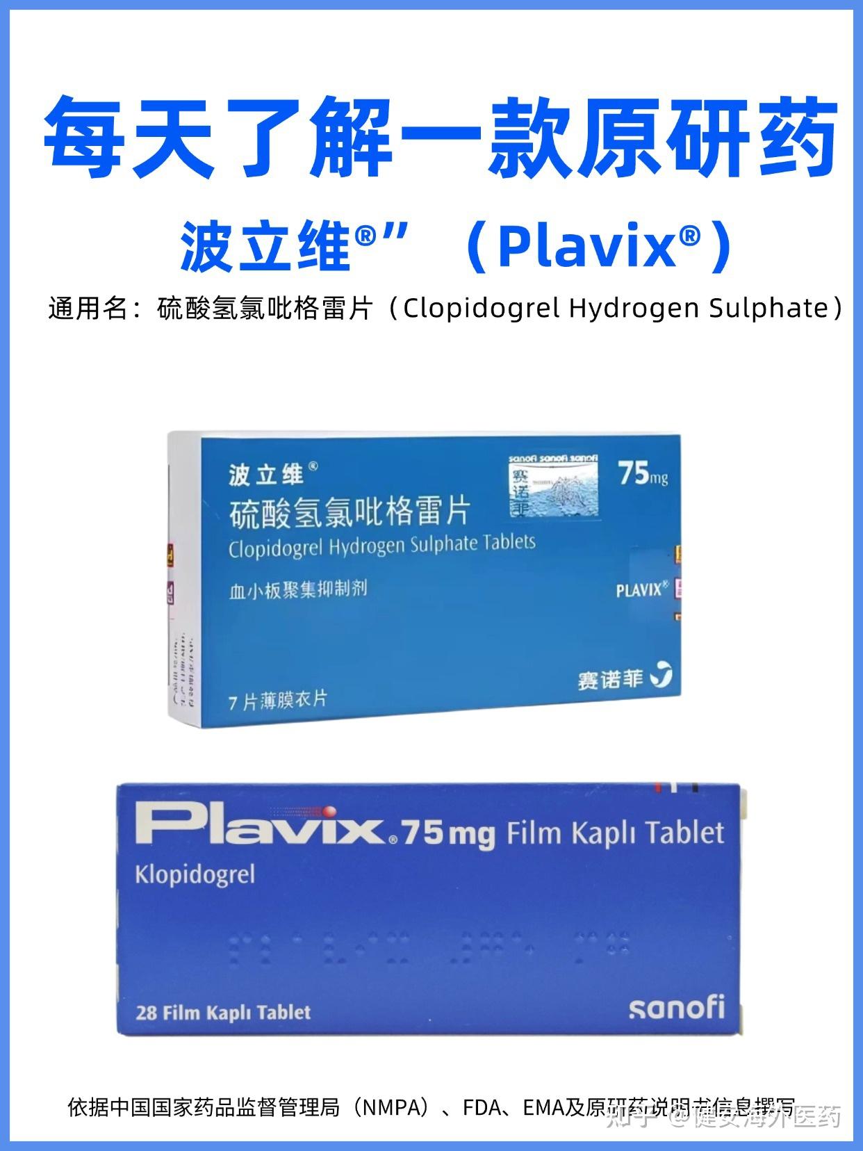 每天了解一款原研药|波立维®(硫酸氢氯吡格雷):抗血小板药物使用核心指南 - 知乎
